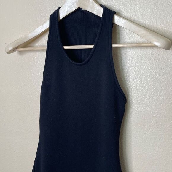 Monrow Dress Women's XS Black Bodycon Sleeveless Open Back Knee Length - Picture 3 of 11